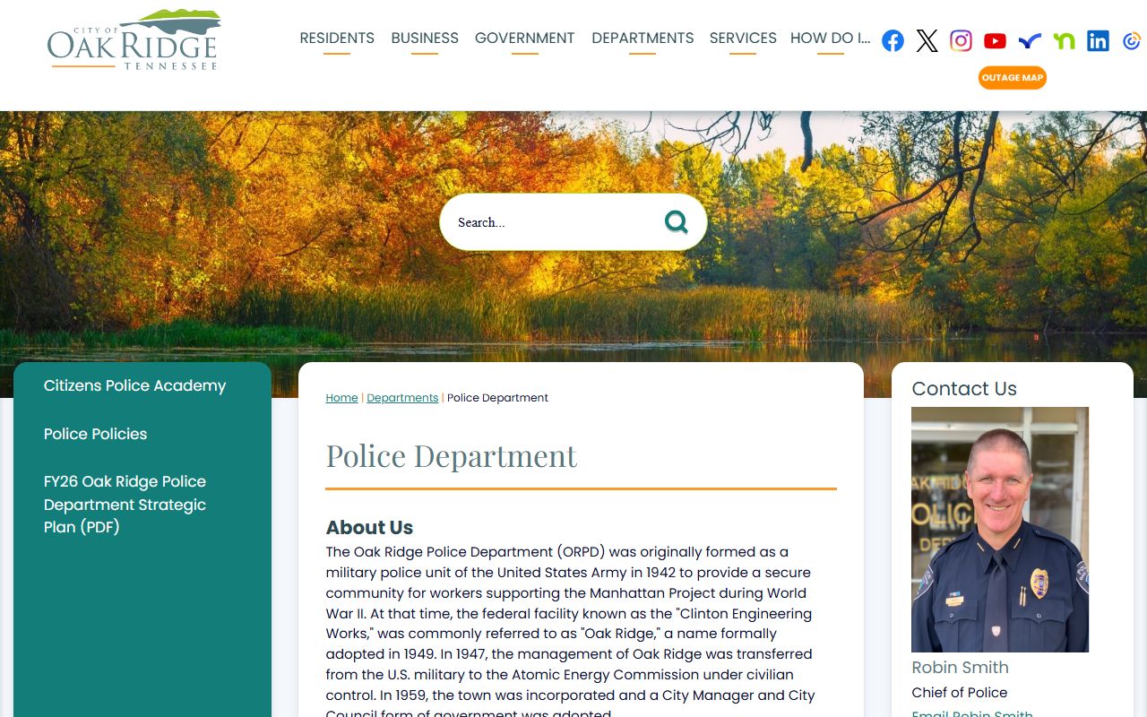 Oak Ridge 72 hour booking police department website