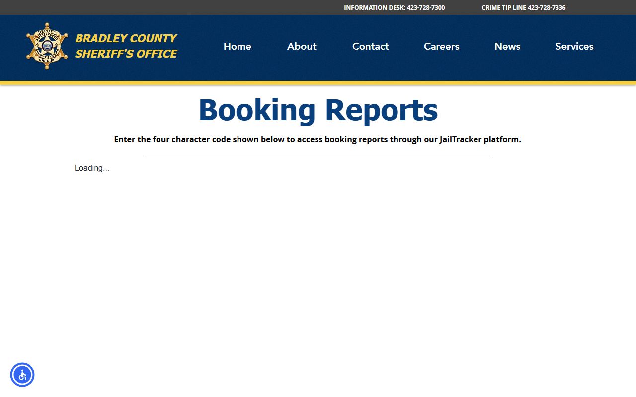 Bradley County JailTracker 72 hour booking reports