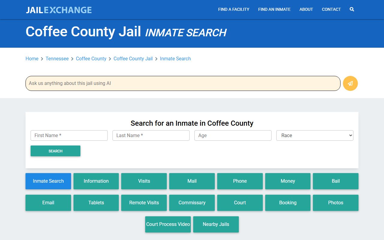 Coffee County jail booking resources 72 hour booking