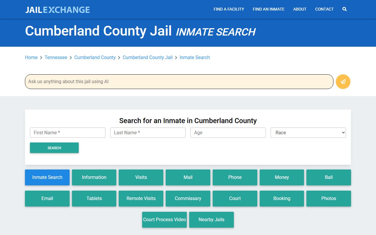 Cumberland County jail booking resources 72 hour booking