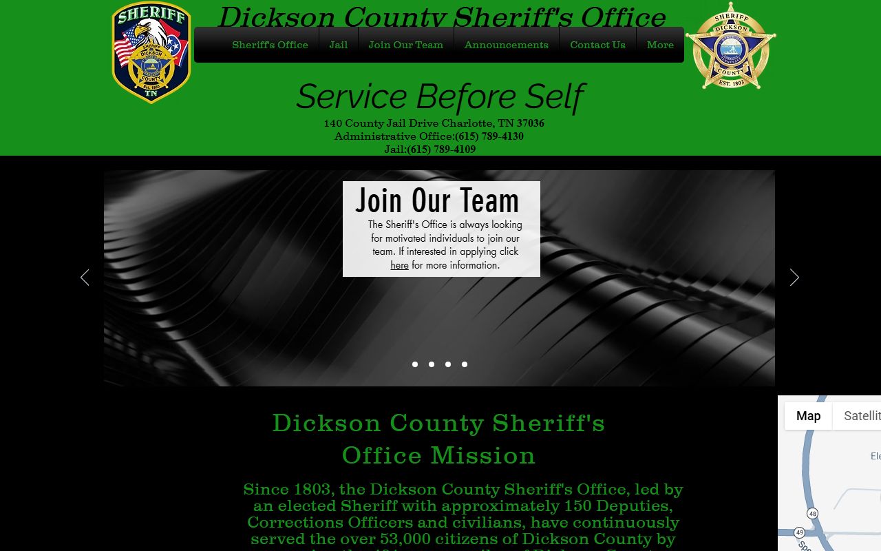Dickson County Sheriff's Office 72 hour booking