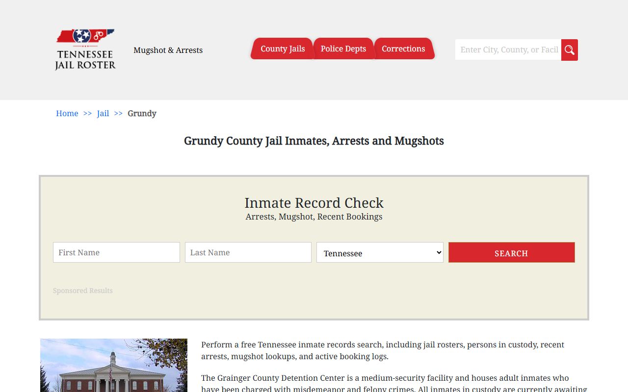 Grundy County jail booking resources for 72 hour booking records