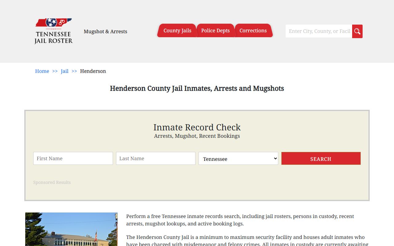 Henderson County 72 hour booking inmate search resource