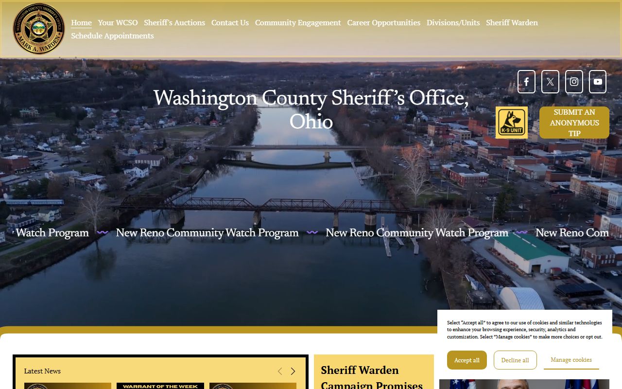 Washington County Sheriff's Office jail and booking resources for 72 hour booking