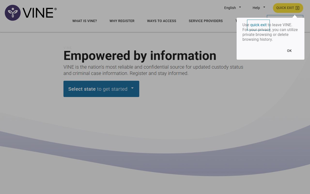 Tennessee 72 hour booking VINELink inmate notification and tracking system